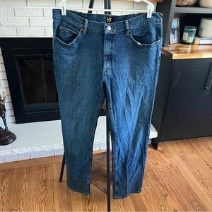 38x34 - Lee Men's Deep Indigo Straight Jeans